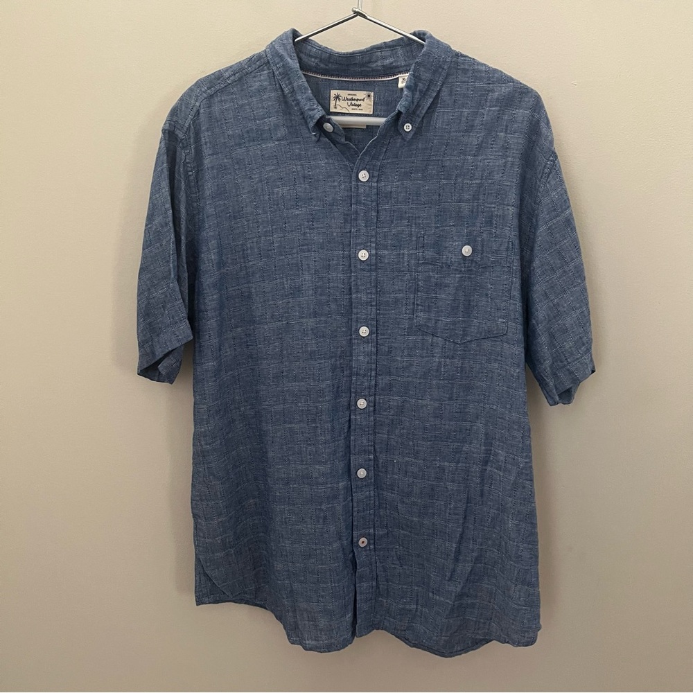 Weatherproof Casual Blue Button-Down Shirt Size XL